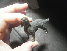 Hand Carved wood netsuke dog