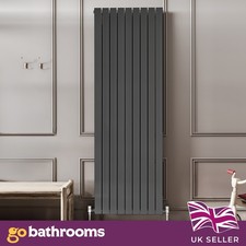 Vertical Radiator Anthracite Grey Flat Column Double Panel Radiator 1800 x 610mm