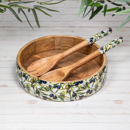 Mango wood olive enamelled - mango,