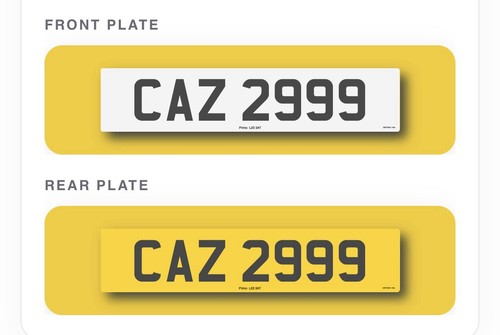 Number plate caz 2999 - plate,