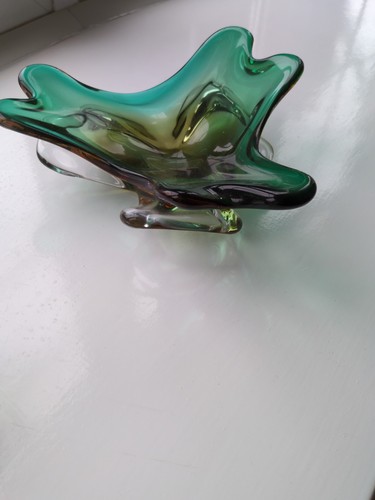 Murano vintage green and - green, amber