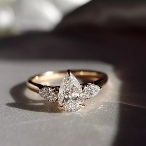 3ct pear cut lab created - pear,