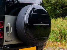 Gloss Black Rear Spare Wheel Cover for Land Rover Defender L663 2020