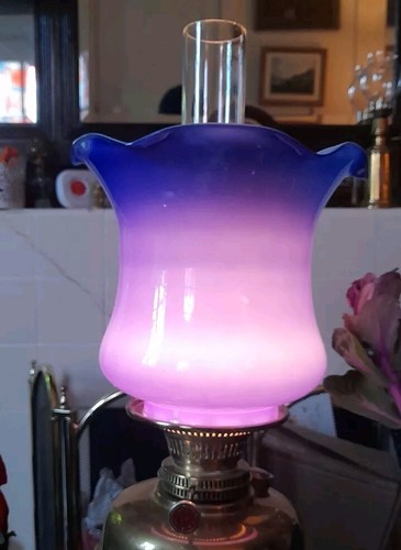 Blue white cased glass - &,
