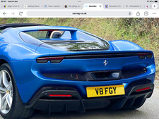 Private Personalised Number plate V8 FGY fergy Ferrari Lamborghini Ferrari Guy
