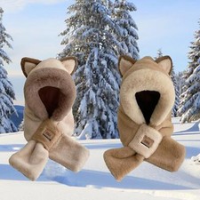 Winter Hat Scarf Set Plush