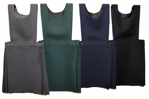 Girls school pleated pinafore - school,