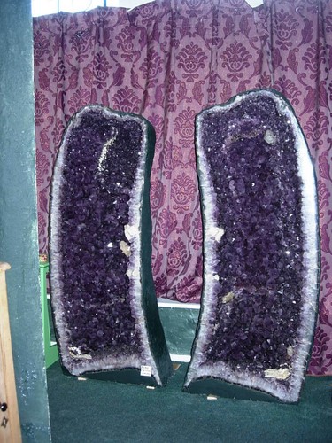 Amethyst geode large pair