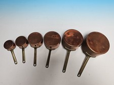 Vintage  set of 6 copper pans