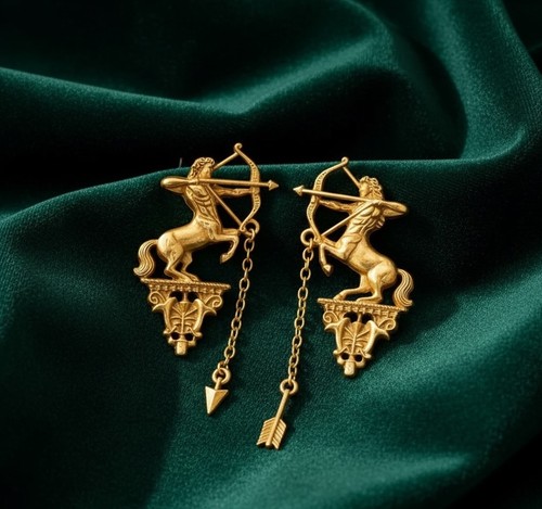 Medieval earrings sagittarius - medieval,