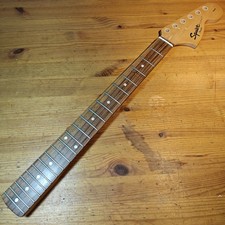 Vintage 2002 Squier By Fender Stratocaster Guitar Neck Rosewood 70s Headstock #2