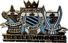 Manchester City Badges Treble