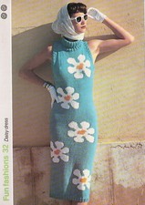 Knitting Pattern, Fun Fashions 32. Pretty Daisy Dress. Not Reprint