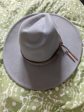 Ladies Grey Fedora Hat