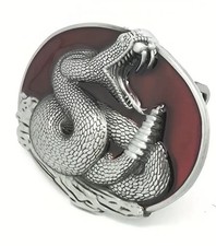 Silver and Red Snake design