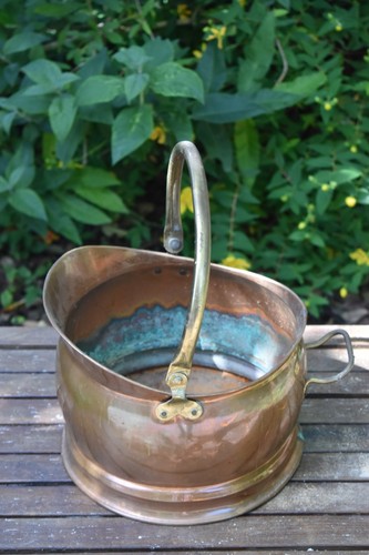 Antique brass copper helmet - brass, &