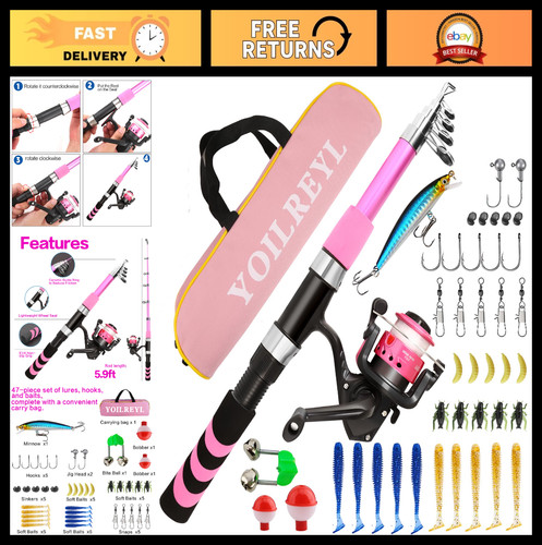 Collapsible telescopic fishing - collapsible,
