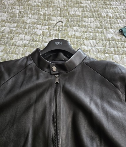 Hugo boss leather jacket - hugo,