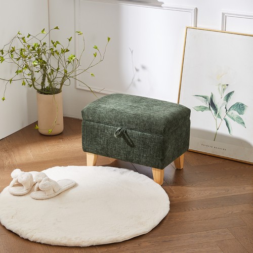 Chenille upholstered storage - chenille,