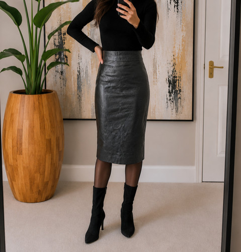 Feraud genuine leather skirt - feraud,