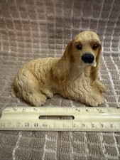 Vintage Buff Cocker Spaniel Sandicast Stone Dog Beautiful Statue