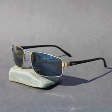 small lenses sunglasses for men black and silver frame