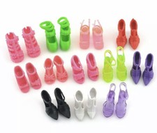 Packet Of 10 Dolls Shoes Mixed Heels/shoes Suitable For dolls