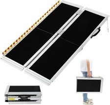 Wheelchair Ramp,1.525m Folding Portable Aluminium Ramp, 362kg Capacity AUCTION