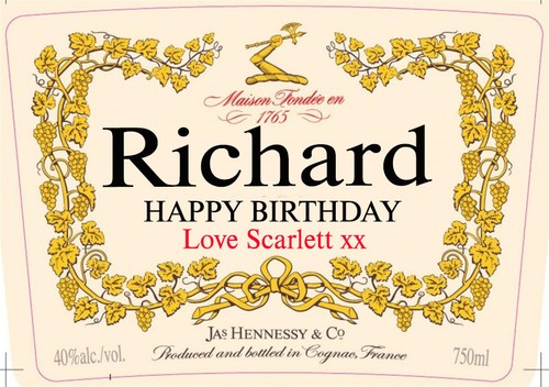 Personalised hennessy cognac - personalised,