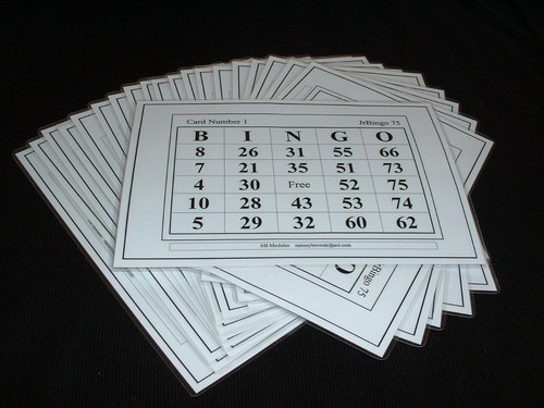 Bingo cards laminated wipe - laminated,