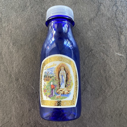 Lourdes holy blue water bottle - lourdes,
