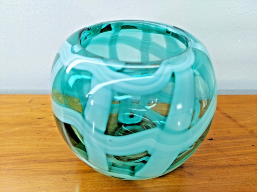 Art glass fish bowl vase - art,