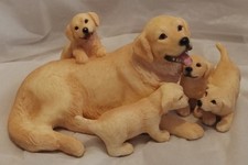 The Leonardo Collection Yellow Labrador Retriever Mother Puppies  Figurine 