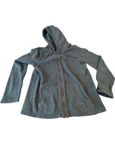 Fat Face Hooded Full Zip Cardigan Green Long Sleeve Pockets - UK12