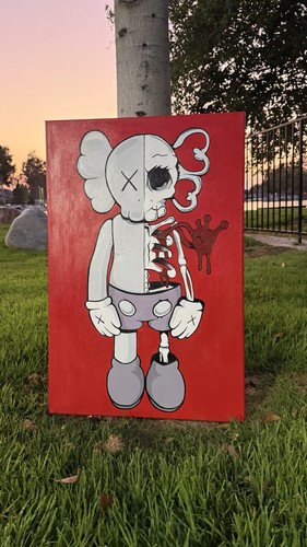 Red edition kaws skelly - red, x