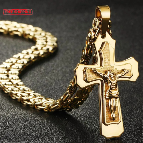 Men large two - men's, crucifix