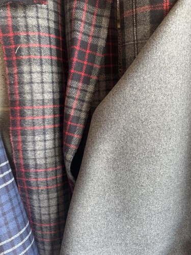 Wool check fabric coating - check,