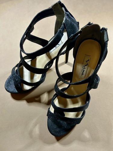 Nina black sparkly strappy - nina,