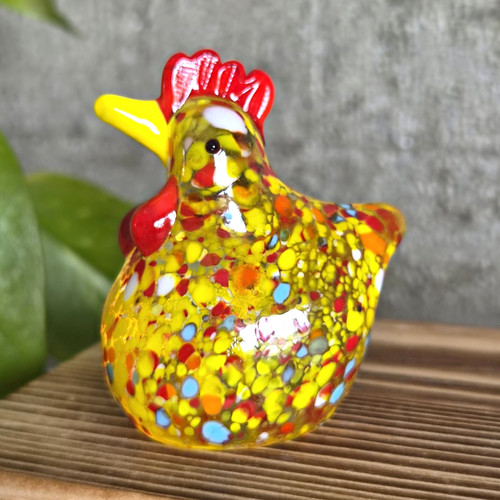 Yellow multicolour glass - yellow,