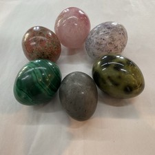 Polished Gemstone Eggs  - set