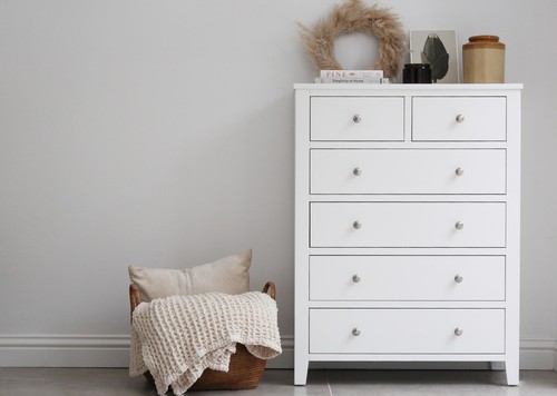 White chest drawers - white,