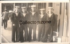 1953 Royal Navy Sailors In Bell bottoms Group Photo Some Named 5.5 x 3.5 Inch