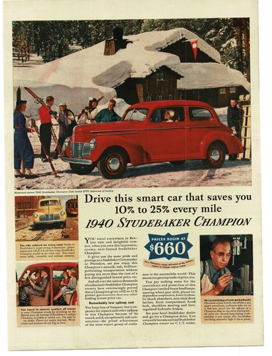 1940 studebaker champion red - 1940,