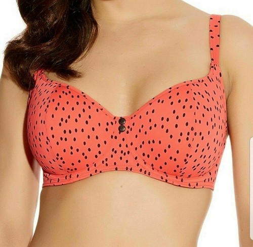 Freya pip bikini top - top, coral