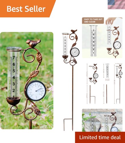 Garden rain gauge with - rain,
