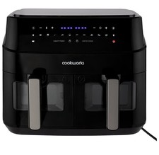 Black Cookworks 9L 2600W Dual Basket Digital Air Fryer