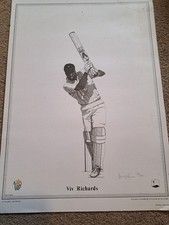 Viv Richards; "The Master". A Limited Edition Print Of A Portrait By D J Byrne.