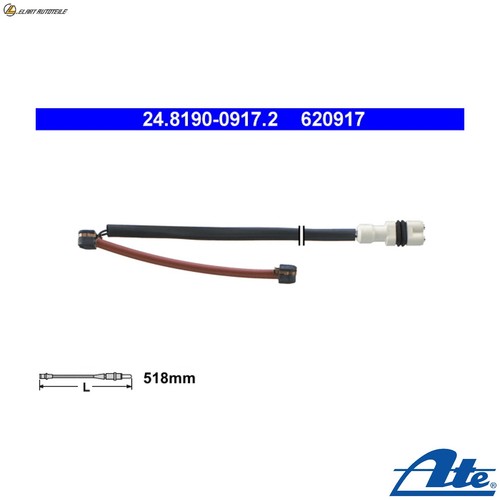 Warning contact brake - brake, pad