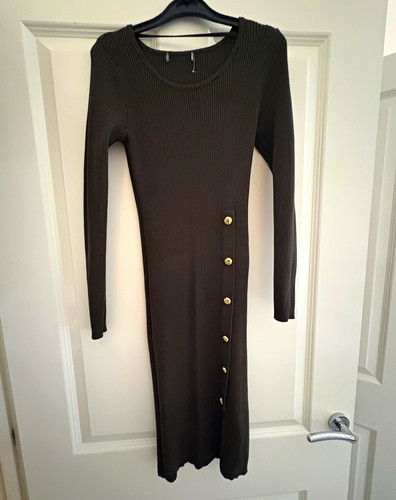 Black ribbed knit - black, bodycon