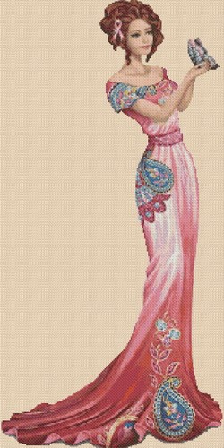 Elegant lady cross - lady,